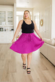 Jodifl Just a Flirt Pleated Skirt in Magenta