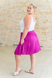 Jodifl Just a Flirt Pleated Skirt in Magenta