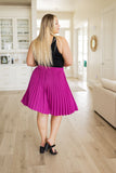 Jodifl Just a Flirt Pleated Skirt in Magenta