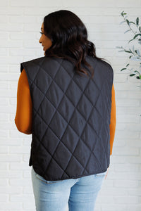 HAPTICS Layering Queen Quilted Puffer Vest in Black