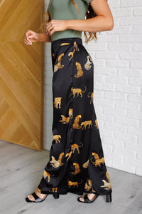 Mittoshop Legendary in Leopard Satin Wide Leg Pants