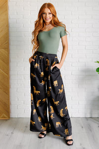 Mittoshop Legendary in Leopard Satin Wide Leg Pants