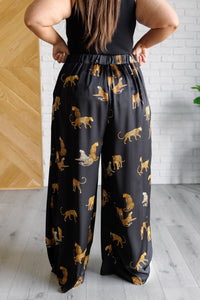 Mittoshop Legendary in Leopard Satin Wide Leg Pants