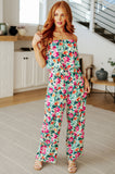 Andree By Unit Life of the Party Floral Jumpsuit in Green