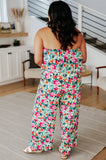 Andree By Unit Life of the Party Floral Jumpsuit in Green