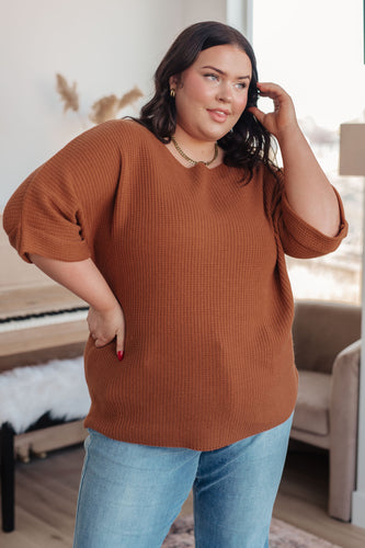 Andree By Unit Love Knitted Sweater Top in Rust