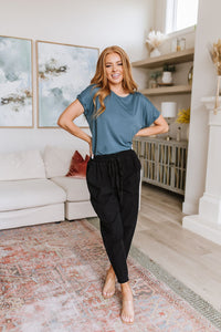 Cotton Bleu Love Me Dearly High Waisted Pants in Black