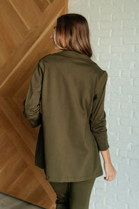 Dear Scarlett Magic 3/4 Blazer in Olive