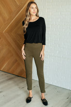 Load image into Gallery viewer, Dear Scarlett Magic Ankle Crop Skinny Pants in Olive