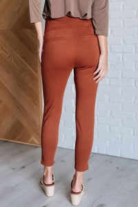 Dear Scarlett Magic Ankle Crop Skinny Pants in Rust