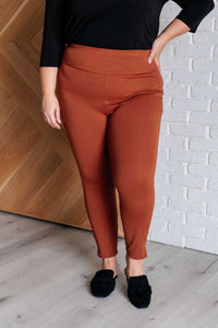 Dear Scarlett Magic Ankle Crop Skinny Pants in Rust