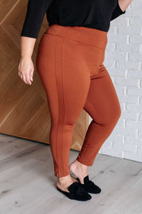 Dear Scarlett Magic Ankle Crop Skinny Pants in Rust