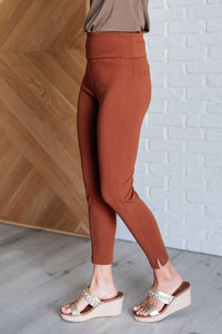 Dear Scarlett Magic Ankle Crop Skinny Pants in Rust