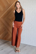 Load image into Gallery viewer, Dear Scarlett Magic Wide Leg Crop Pants in Rust