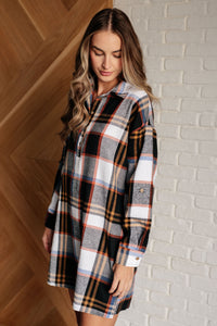 Jodifl Make it Right Plaid Shirt Dress