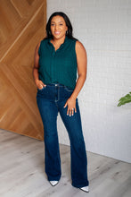 Load image into Gallery viewer, ONE ELEVEN NORTH Matter of Fact Pleat Front Sleeveless Blouse in Sea Green