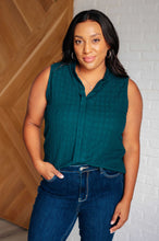 Load image into Gallery viewer, ONE ELEVEN NORTH Matter of Fact Pleat Front Sleeveless Blouse in Sea Green