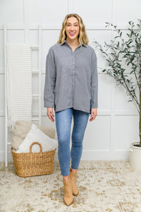 Andree By Unit Mixed Houndstooth Button Up Top