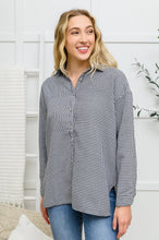 Load image into Gallery viewer, Andree By Unit Mixed Houndstooth Button Up Top