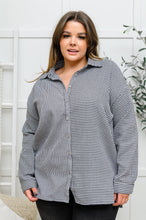 Load image into Gallery viewer, Andree By Unit Mixed Houndstooth Button Up Top