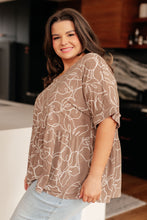 Load image into Gallery viewer, Mittoshop Mocha Petals V-Neck Top