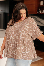 Load image into Gallery viewer, Mittoshop Mocha Petals V-Neck Top