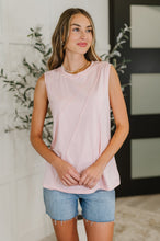 Load image into Gallery viewer, ONE ELEVEN NORTH New Normal Pleat Detail Sleeveless Top in Pink