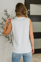 Load image into Gallery viewer, ONE ELEVEN NORTH New Normal Pleat Detail Sleeveless Top in White