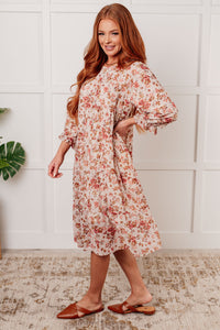 POLAGRAM Next to You Balloon Sleeve Floral Dress