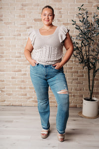 ONE ELEVEN NORTH No One Knows Pointelle Knit Top