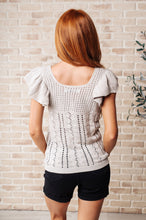 Load image into Gallery viewer, ONE ELEVEN NORTH No One Knows Pointelle Knit Top