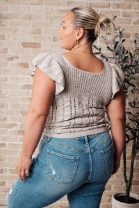 ONE ELEVEN NORTH No One Knows Pointelle Knit Top