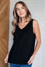Load image into Gallery viewer, One Eleven North Not So Anxious V-Neck Tank in Black