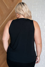 Load image into Gallery viewer, One Eleven North Not So Anxious V-Neck Tank in Black