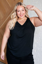 Load image into Gallery viewer, One Eleven North Not So Anxious V-Neck Tank in Black