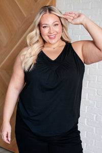One Eleven North Not So Anxious V-Neck Tank in Black