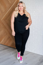 Load image into Gallery viewer, One Eleven North Not So Anxious V-Neck Tank in Black