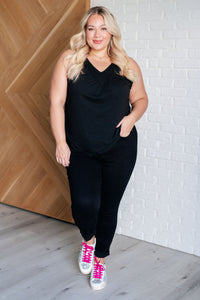 One Eleven North Not So Anxious V-Neck Tank in Black