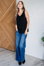 Load image into Gallery viewer, One Eleven North Not So Anxious V-Neck Tank in Black