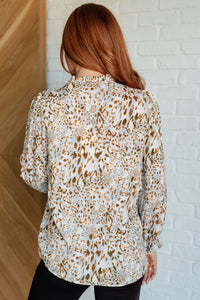 Jodifl Office Safari Keyhole Tie Detail Blouse