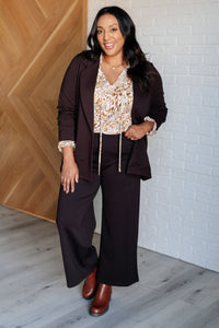 Jodifl Office Safari Keyhole Tie Detail Blouse