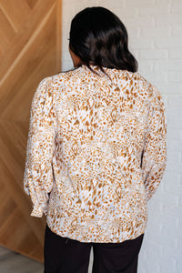 Jodifl Office Safari Keyhole Tie Detail Blouse