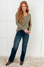 Load image into Gallery viewer, ONE ELEVEN NORTH On a Roll Ribbed Knit V Neck Long Sleeve Top