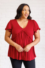 Load image into Gallery viewer, ONE ELEVEN NORTH One Day Soon V-Neck Ruffle Detail Top