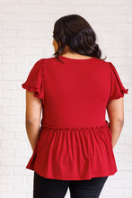 Load image into Gallery viewer, ONE ELEVEN NORTH One Day Soon V-Neck Ruffle Detail Top