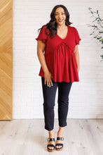 Load image into Gallery viewer, ONE ELEVEN NORTH One Day Soon V-Neck Ruffle Detail Top