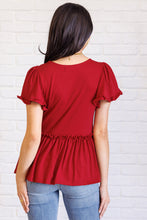 Load image into Gallery viewer, ONE ELEVEN NORTH One Day Soon V-Neck Ruffle Detail Top