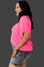 Load image into Gallery viewer, One Eleven North Passionately Pink V Neck Blouse