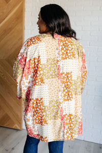 ONE ELEVEN NORTH Patchwork of Feelings Mixed Floral Kimono