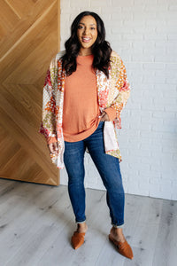 ONE ELEVEN NORTH Patchwork of Feelings Mixed Floral Kimono